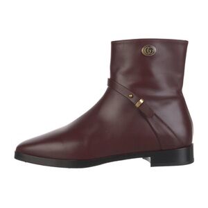 Gucci Leather Ankle  Boots